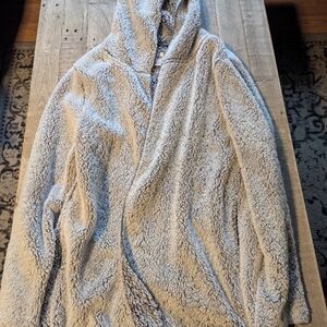 PINK Victoria's Secret Gray Plush Robe Cozy Sleepwear